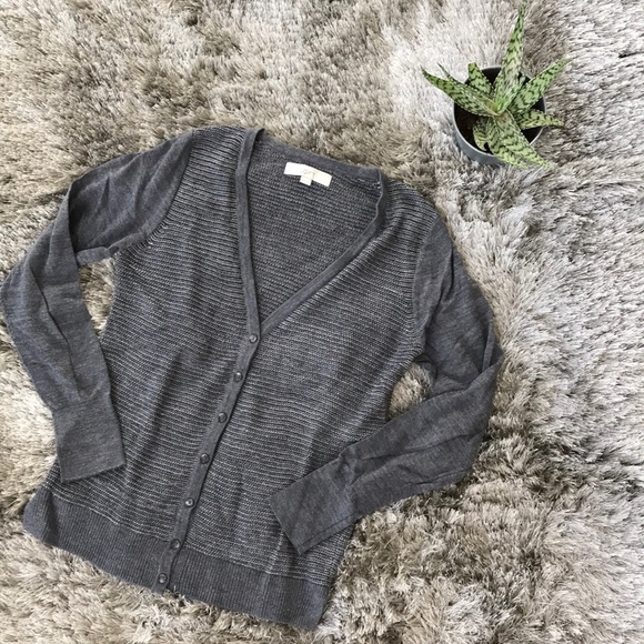 LOFT Sweaters - Loft Gray Button Up Cardigan
